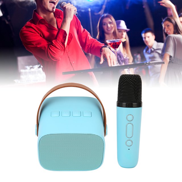 Juego de Micrófono con Altavoz Portátil Altavoz Retro 50 con 6 Efectos de Sonido Estéreo HD Máquina de Karaoke Recargable para Niños y Adultos Fiesta en