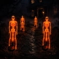 thumbnail image 4 of Solar Skeleton Yard Stake Lamp, Glow Bones Halloween Decoration with LED Light, Waterproof 3D Realistic Skull for Outdoor Grave Lawn Patio Fall Decor, 4 of 7