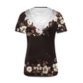 thumbnail image 4 of Plus Size Women's Summer Casual Short Sleeve V Neck Button Down Top for Dressy Wear, 4 of 5