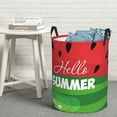 thumbnail image 6 of Honeii Watermelon Hello Summer Print Laundry Hamper Basket,Baby Nursery Woven Storage Basket for Toys Bin,Pillows,Blankets,Clothes-Medium, 6 of 6