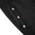 thumbnail image 6 of Womens Palazzo Pants Casual Linen Cotton Drawstring Flowy Pants Wide Leg Summer 2026 Beach Trousers with Pockets, 6 of 6