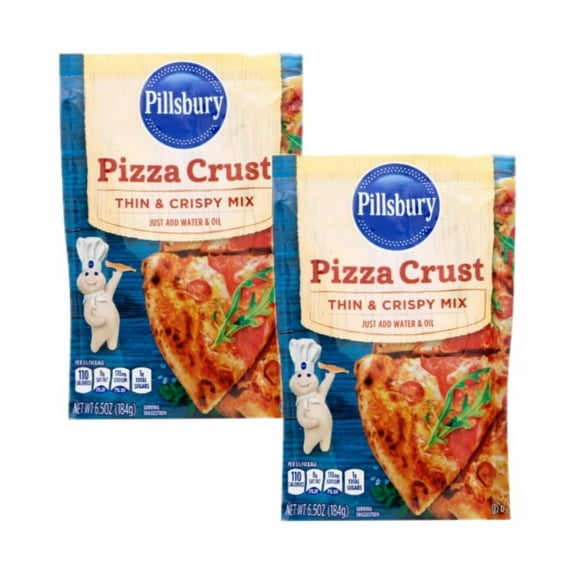 Pillsbury Thin and Crispy Pizza Crust Mix, 6.5 Oz Pouch (2 pack)