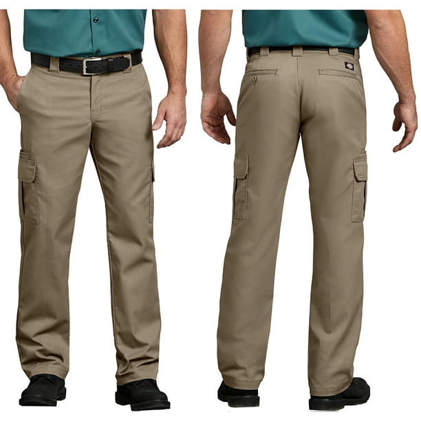 Dickies Men's Flex Regular Fit Straight Leg Work Cargo Pants Khaki 40X32