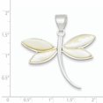 thumbnail image 2 of Pendentif en Forme de Libellule Coquillage Blanc en Argent Sterling 925, 2 of 2