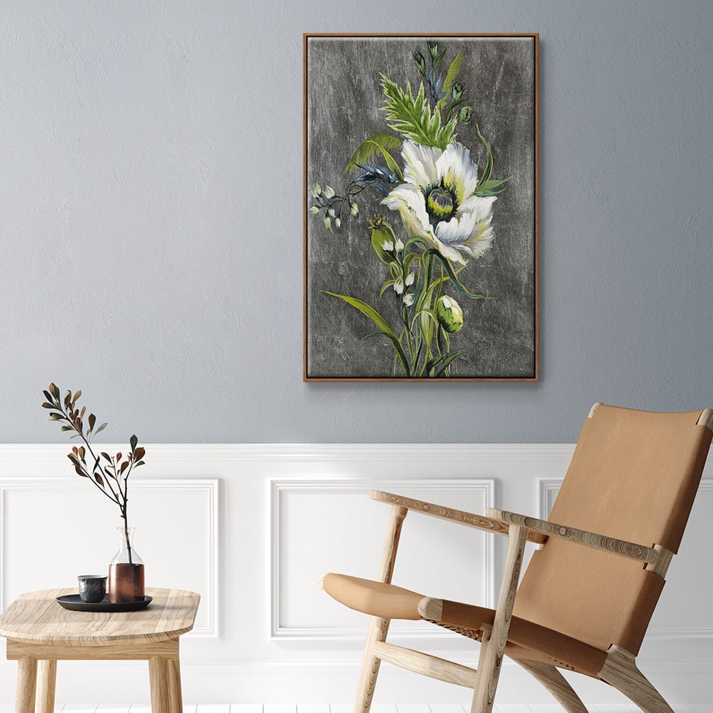 Sunny Sunday II Framed Premium Gallery Wrapped Canvas - Ready to Hang - 27 x 41 - Walnut Floating Frame