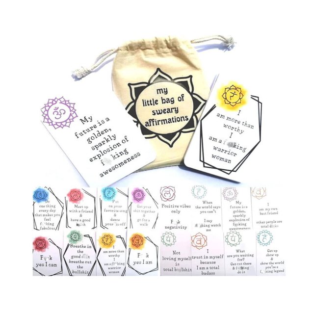 16 Uds. Tarjetas de autoafirmación diarias en bolsas de tela, estímulo de afirmación positiva, mejora de la confianza, tarjetas de regalo divertidas Sailing Electrónica
