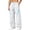 Gray, variant on Hurxie Men's Parachute Sweatpants Y2k Baggy Track Pants Drawstring Wide Leg Casual Trousers Streetwear White,L
