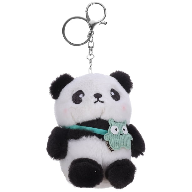 Llavero de muñeco de panda de peluche, encantador colgante de panda de peluche, llavero para bolso, decoración colgante