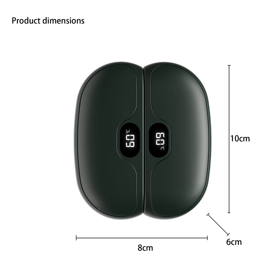 Rechargeable Split Type Hand Warmer 5S Heat Generation Adjustable Warmth Levels Travel Friendly Magnetic Attachment For Personal Heating