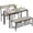 Gray, variant on CONCETTA 3-Piece Dining Table Set with 1 Table,2 benches,Space-Saving Small Dining Set for 2–4 People for Apartment, Daily Meals & Bistro, Gray