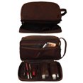 thumbnail image 4 of Rustic Town Genuine Leather Toiletry Bag Hygiene Organizer Travel Dopp Kit for Men Women, 4 of 6