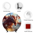 thumbnail image 4 of Salouo Ferocious Dragon Fury Pattern Bone China Decorative Plate,Holiday Decor Decorative Ceramic Plates with Stand Elegant Home DéCor for Hallway/Living Room/Bedroom-8in, 4 of 6