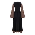 thumbnail image 4 of Hvot&aat Womens Victorian Dress Cold Shoulder Vintage Laceup Medieval Witch Floor Lenght Dresses Renaissance Costumes, 4 of 5