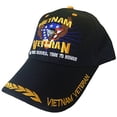 thumbnail image 3 of Vietnam Veteran Baseball Cap Time Served Time to Honor Wreath Black Hat, 3 of 3
