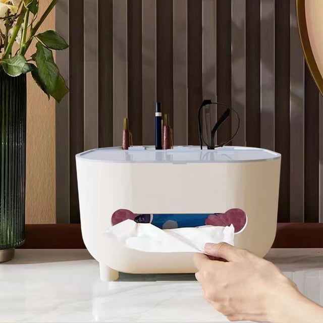 Fiudx Liquidación de ahorros de verano Caja para toallas de papel, multifuncional, sala de estar para el hogar, mesa de centro de oficina, Control remoto, almacenamiento de escritorio, cajón de papel