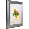 thumbnail image 2 of Trademark Fine Art "Texas Map" Canvas Art by Michael Tompsett White Matte, Silver Frame, 2 of 3