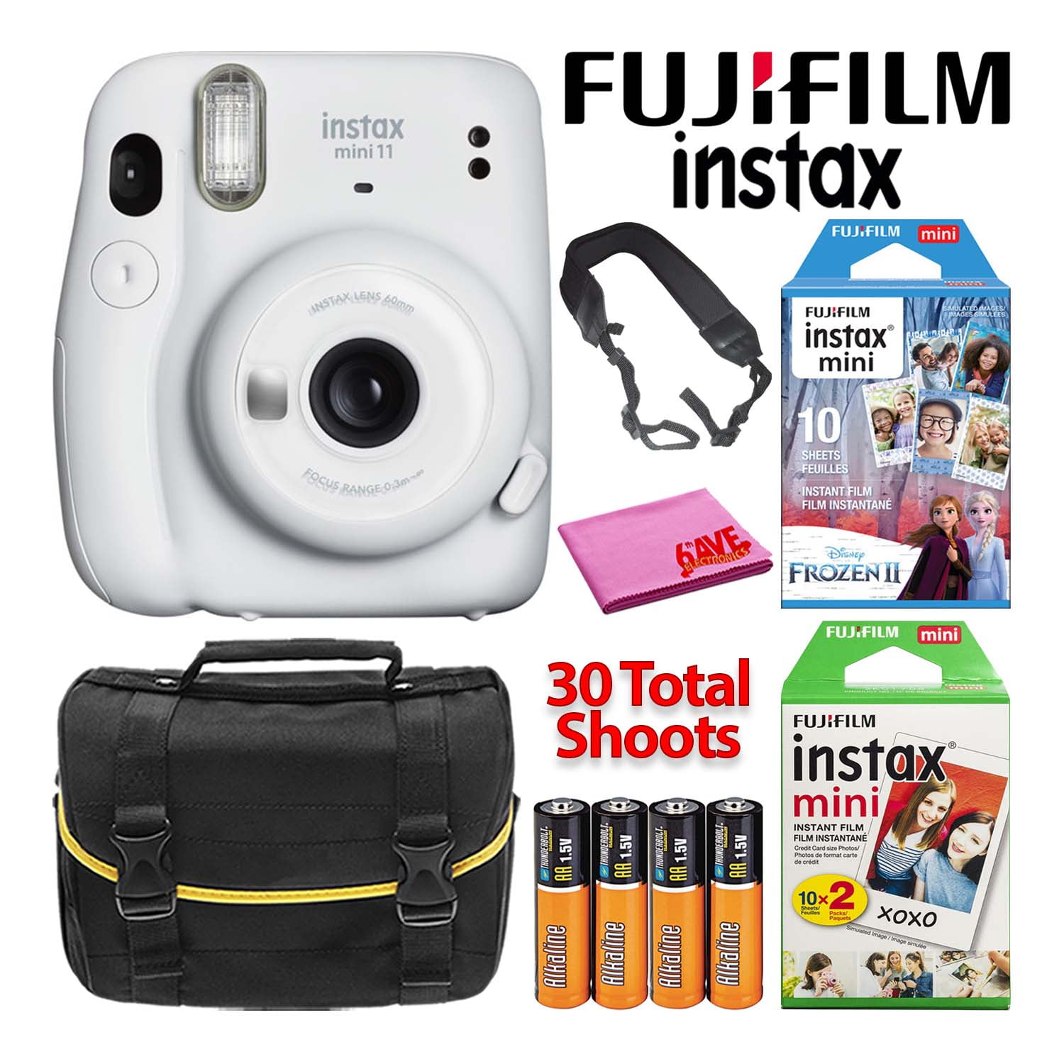 Fujifilm Instax Mini 11 Instant Camera Bundle Kit with 30 Total Films