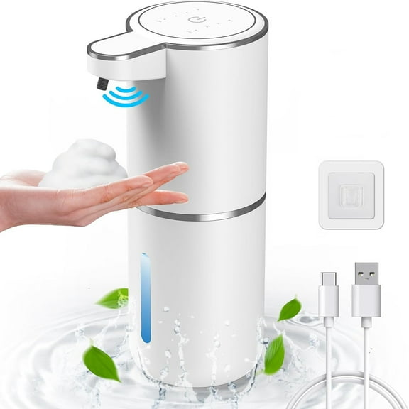 Automatic Soap Dispenser,Foaming Soap Dispenser Touchless 380ml ,Rechargeable Hand Free Automatic Foam Liquid Soap Dispenser for Bathroom or Kitchen