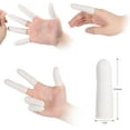 thumbnail image 2 of LQQBOX White Latex Finger Cots Finger Protectors, Disposable Medium-Sized Finger Gloves, Fingertip and Finger Sleeve Protector,Latex Thumb Protector for Finger Tips (Approx.200 PCS), 2 of 7