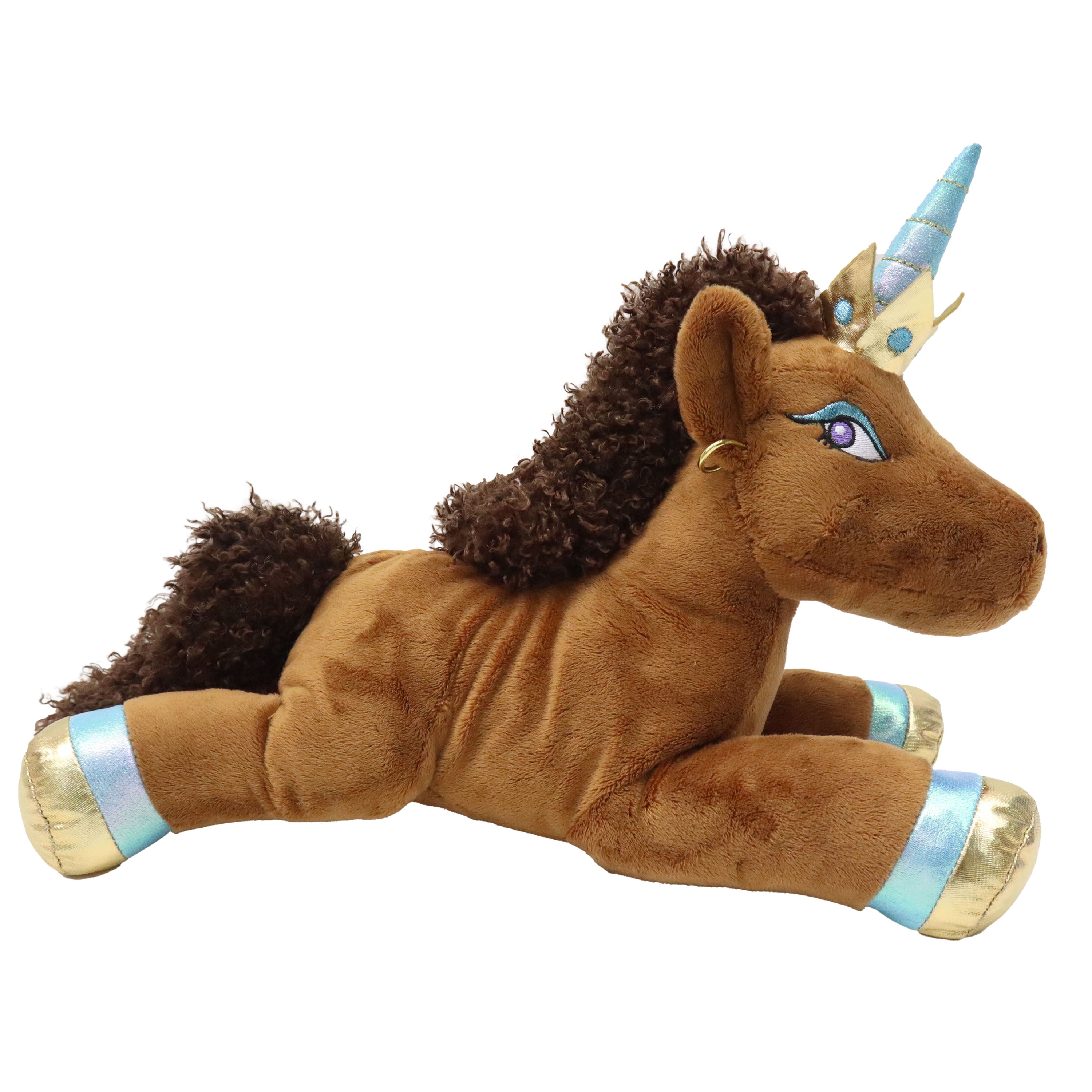 Afro Unicorn 13.75 inch Stuffed Plush Toy, Lying Unique