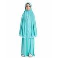 thumbnail image 5 of Otqutp Muslim Prayer Hijab Dress for Girls Hooded Abaya Full Cover Islam 𝗗ubai Modest Robe 𝗜slamic Ramadan Prayer Clothes, 5 of 9