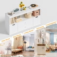 thumbnail image 3 of Yoneston 51.9" Kids Toy Storage Cabinet with 4 Drawers, Heavy Duty Toy Chest Bookshelves for Children's Playroom Bedroom, White, 3 of 9