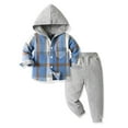 thumbnail image 2 of Kogui Baby Boy Outfits Boys' Tracksuit - 2 Piece Pullover Hoodie and Jogger Pants - Activewear Set for Boys Size 3 6 Months (Sky Blue,3-6 Months), 2 of 9