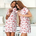 thumbnail image 4 of Easygdp Hearts Camisón de manga corta para mujer, informal, estampado, 4 of 6