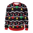 thumbnail image 1 of Unisex Animal Print Crew Neck Ugly Christmas Xmas Pullover Sweatshirt, 1 of 2