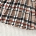 thumbnail image 5 of HAOTAGS Girls Outfit Sets,Cute Fashion Preppy Style Plaid Long Sleeve Top Shirt + Mini Skirt Two Piece Sets White Size 9, 5 of 8