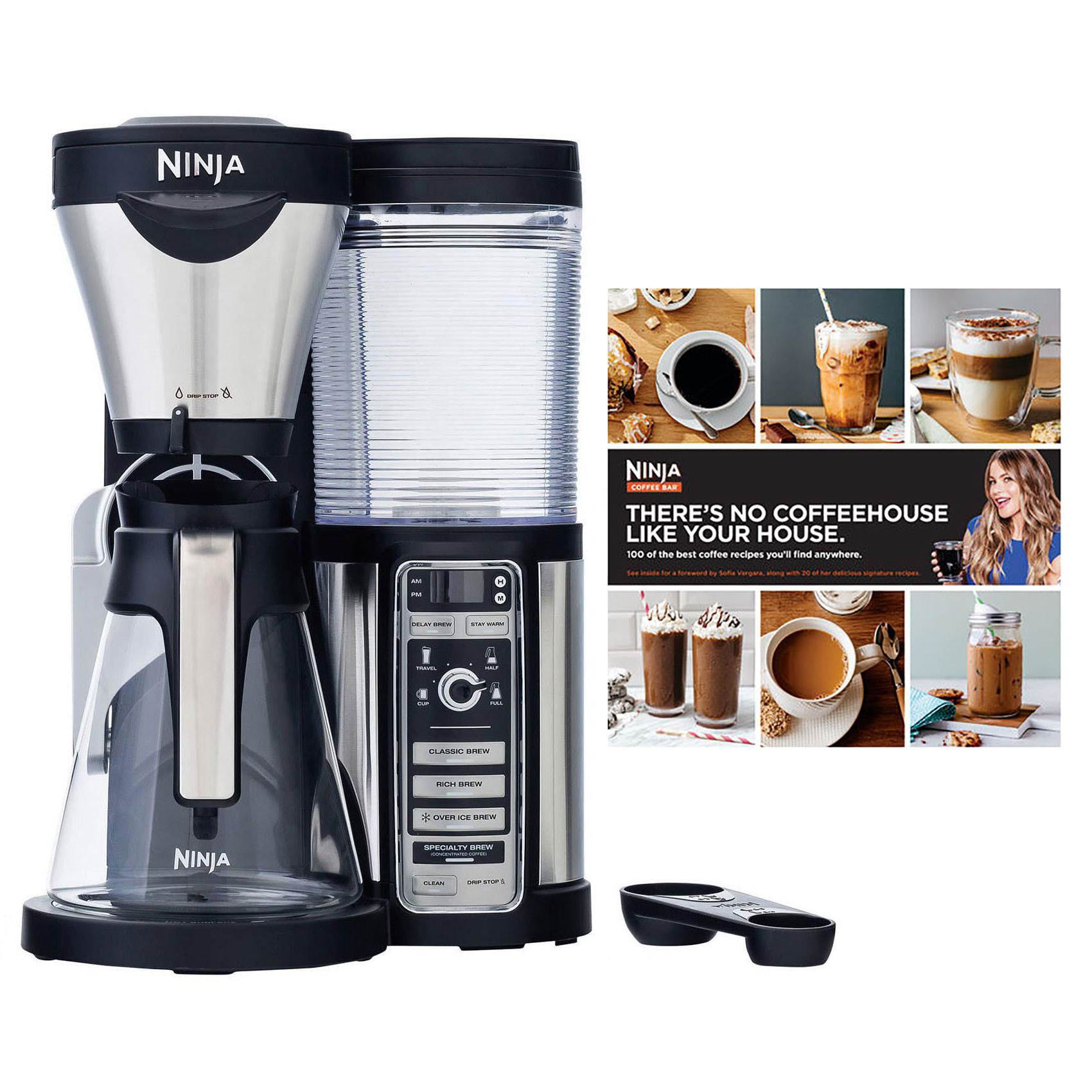 Ninja CF021 Auto IQ 1 Touch Coffee Brewer Maker with Carafe and 10-Recipe  Guide 