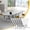 White, variant on 4 Pack Folding Conference Table,47.2In Modular Conference Room Tables with Wheels,White Meeting Table Flip Top Mobile Training Table,Modern Seminar 6oardroom Tables for Office School-T Shaped