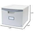 thumbnail image 2 of Plastic One-Drawer File Cabinet – Locking Document Organizer for Home and Office, Gray, 1-Pack (61251B01C), 2 of 4