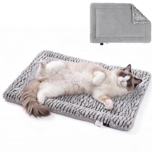 Pawtasy Self Warming Cat Bed, Reversible, Gray