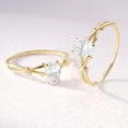 thumbnail image 4 of Jewelerix 14K Yellow,White Gold Vermeil Ring Oval Cut Engagement Solitaire Ring Moissanite Bridal Wedding Jewelry for Women's, 4 of 7