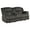 Chocolate, variant on Pemberly Row Traditional Microfiber Double Glider Reclining Loveseat in Charcoal