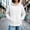 White # Womens Sweatshirts, variant on Falkdiz Winter Sweatshirts for Women Loose Hooded Pullover Pocket Workout Casual Travel Solid Color Womens Hoodies Long Sleeve