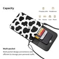 thumbnail image 4 of Black And White Cow Skin Print Cell Phone Purse Small Crossbody Bag with Strap Credit Card Slots Leather Shoulder Wallet for Women, 4 of 6
