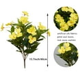 thumbnail image 3 of 4 Pcs Artificial Flowers Outdoor Impatiens Silk Impatiens Flowers 15.74" Yellow Faux Flowers Impatiens Bushes UV Resistant Artificial Impatiens for Pot Patio Lawn Garden Hanging Basket Porch Decor, 3 of 7
