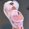 thumbnail image 6 of Girls Sandals Kids Little Kids Bow Rhinestone Dress Sandals with Soft Comfortable Insole & Adjustable Straps Pink Non-Slip Outsole for Party Wedding & Daily Wear,Size 11.5, 6 of 9