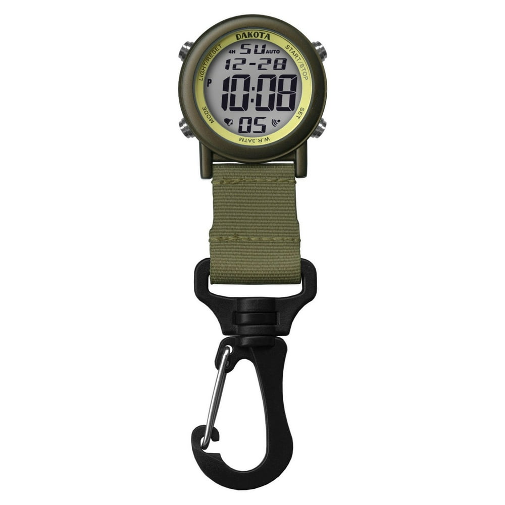 Dakota Dakota Digital Backpacker Carabiner Clip Watch Green Walmart