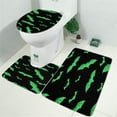 thumbnail image 2 of Black Halloween Bats with Green Bathroom Rugs Sets 3 Piece,Toilet Cover Set,Absorbent Non Slip Bathroom Mats Sets with U-Shaped Contour Rug Toilet Rug Set, 2 of 5