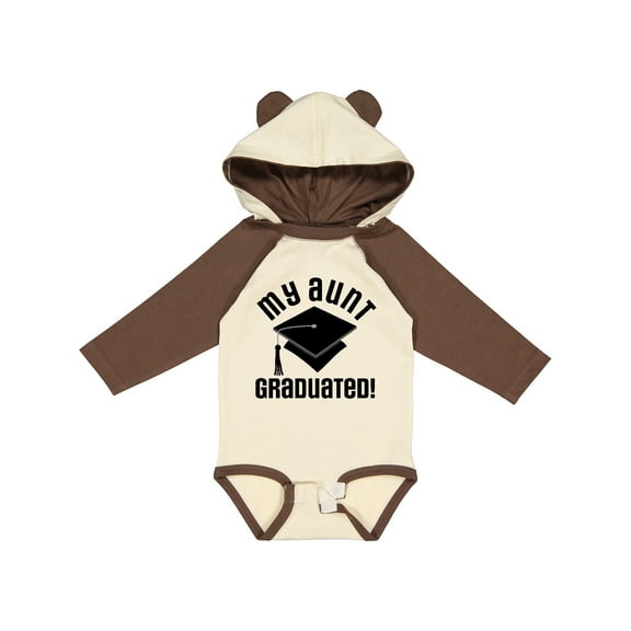 Inktastic My Aunt Graduated Niece Nephew Boys or Girls Long Sleeve Baby Bodysuit