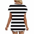 thumbnail image 6 of KyCheLot Womens Print Short Sleeve Tops Casual V Neck Stretchy Pullover Lightweight Daily Tshirts Work, 6 of 6
