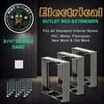 thumbnail image 2 of Extensor de caja eléctrica para tomacorriente Mint Bucket 3/4" doble módulo UL, 2 of 9