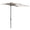 Cream White, variant on Outsunny 8ft Half Umbrella Outdoor Balcony Parasol Black