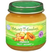 Nature's Goodness: Papaya Fruit Dessert Baby Food, 4 oz