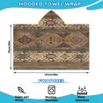 thumbnail image 2 of Multicolor Geometric Boho Pattern Hooded Bath Towel，50"x30" for Ages 3 To 12 Kids, Quick Dry Lightweight Soft Microfiber Hood Beach Towel Cover Up for Kids, 2 of 7