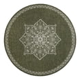 thumbnail image 2 of Unique Loom Outdoor Traditional Collection Area Rug - Antique (10' Round Green/Ivory), 2 of 6