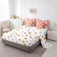 thumbnail image 5 of Manfei Cartoon Watercolor Ghost Pumpkin 7-Piece Twin Bedding, Halloween Fall Sunflower Daisy Bedding Comforter Set, Pink Orange White,Reversible, 5 of 7